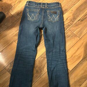 Girl's Wrangler Bootcut Jean, Size 12, Medium Blue